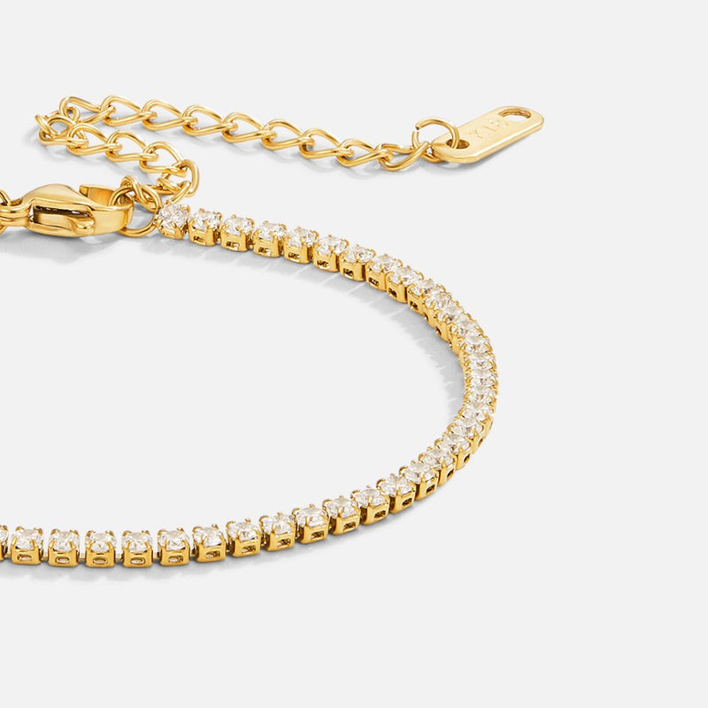 Cordelia gullfarget tennisarmbånd