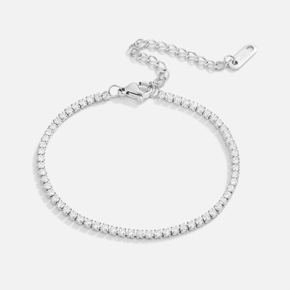 Cordelia sølvfarget tennisarmbånd – bilde 3