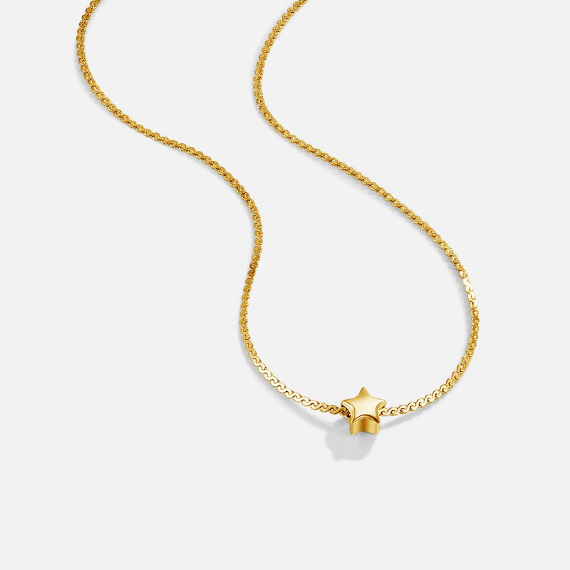 Fint halsband med stjärnhänge guld