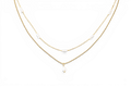 Collier perles superposé délicat