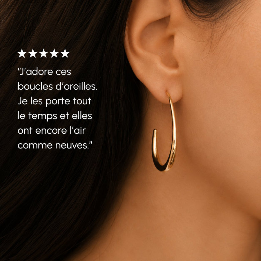 Boucles d'oreilles créoles fluides