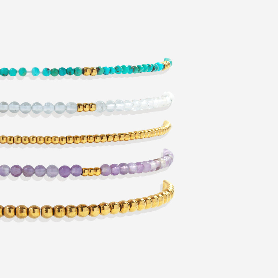 Mint & Lily Ensemble de Bracelets Superposables Smooth Sailing