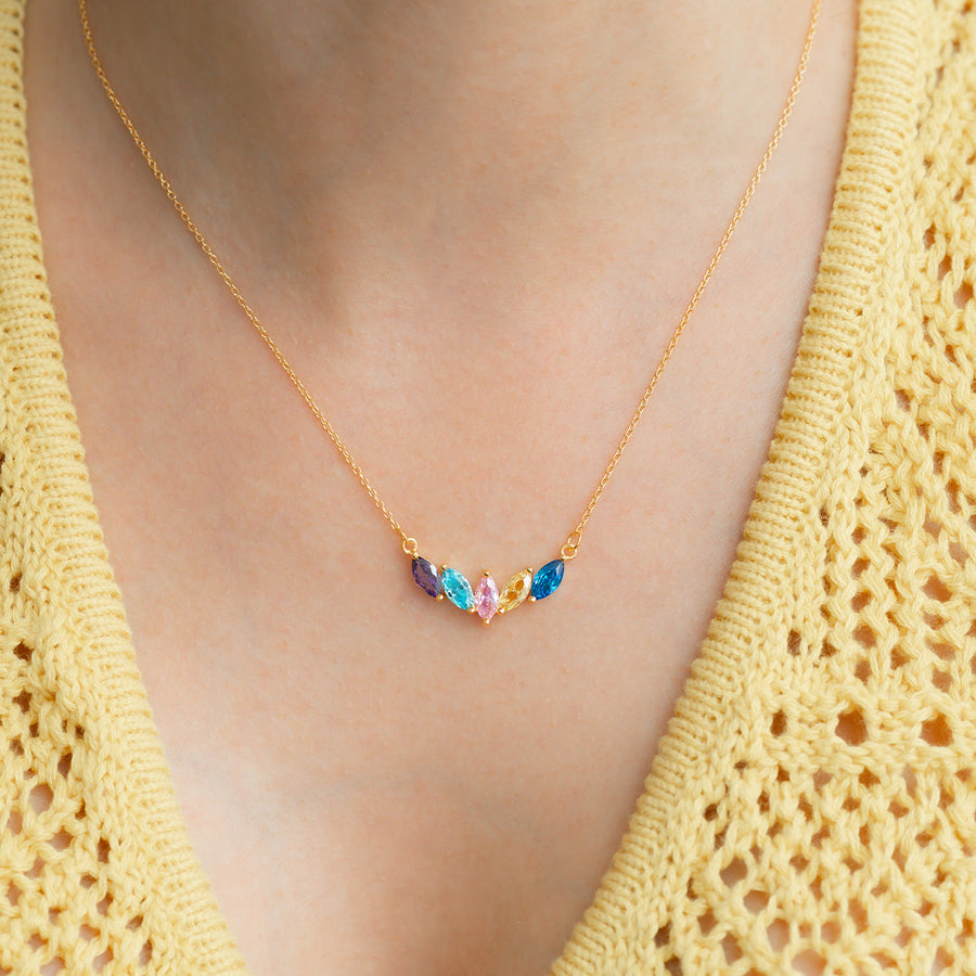 Elegant Family Birthstone Necklace