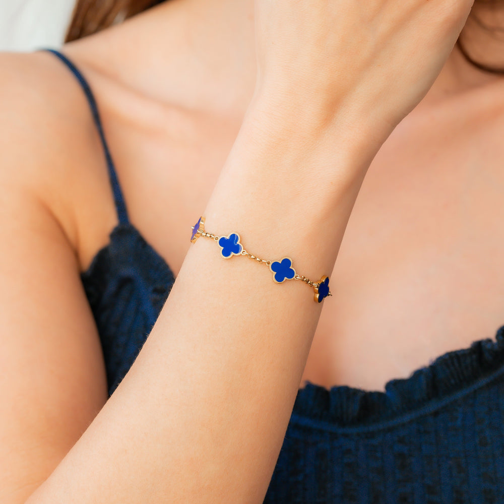 Bracelet charm trèfle