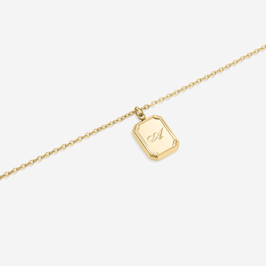Gold Initial Pendant Necklace
