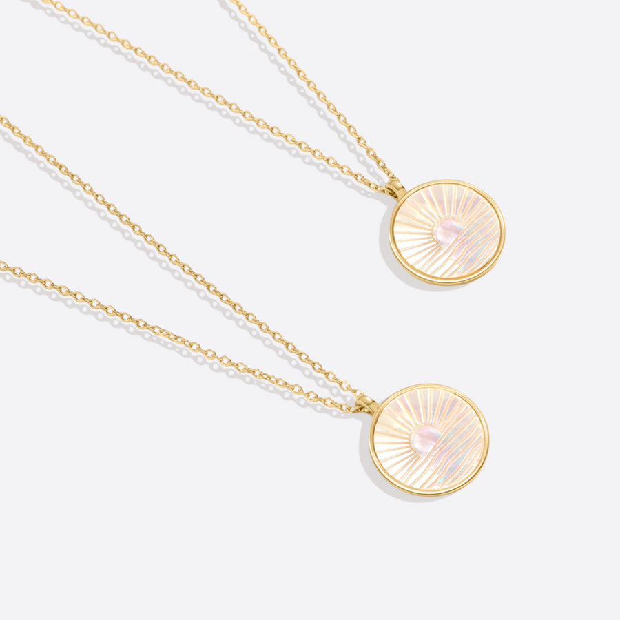Collier pendentif nacre