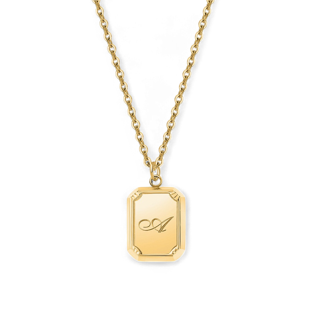 Gold Initial Pendant Necklace