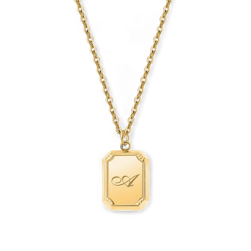 Collier initiale doré