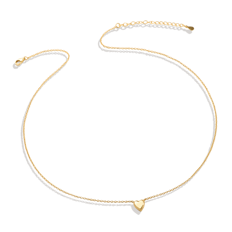 Collier petit cœur superposable