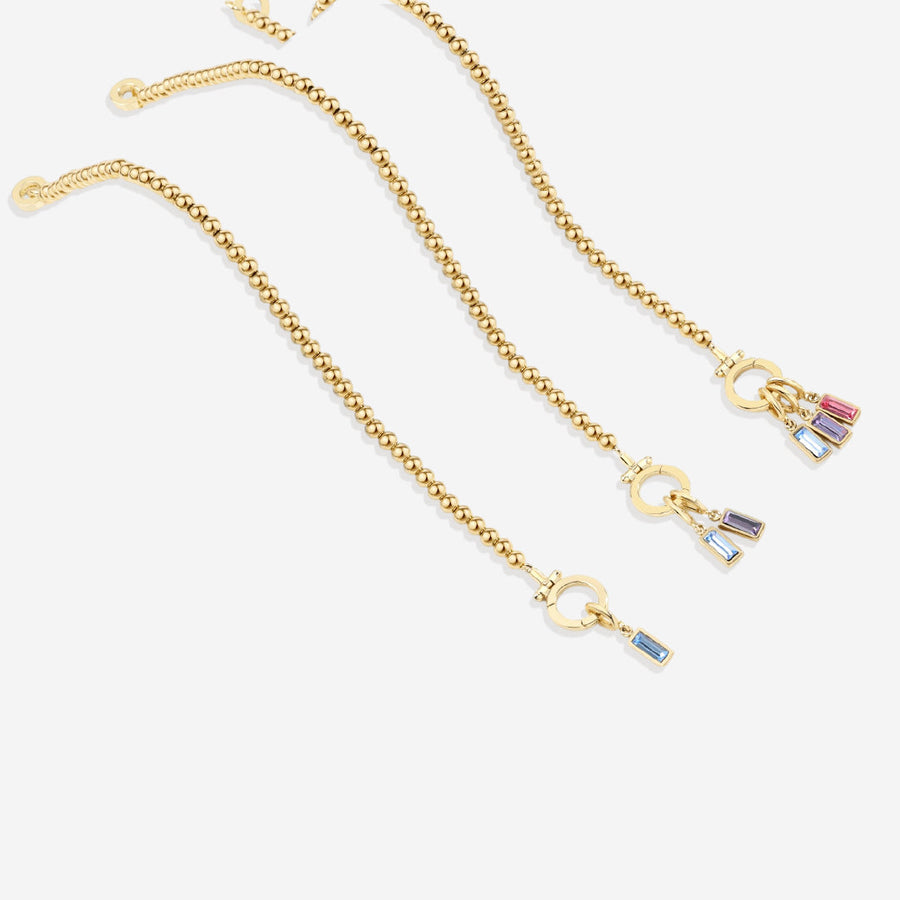 Perlearmbånd med månedsstein-charms – bilde 7