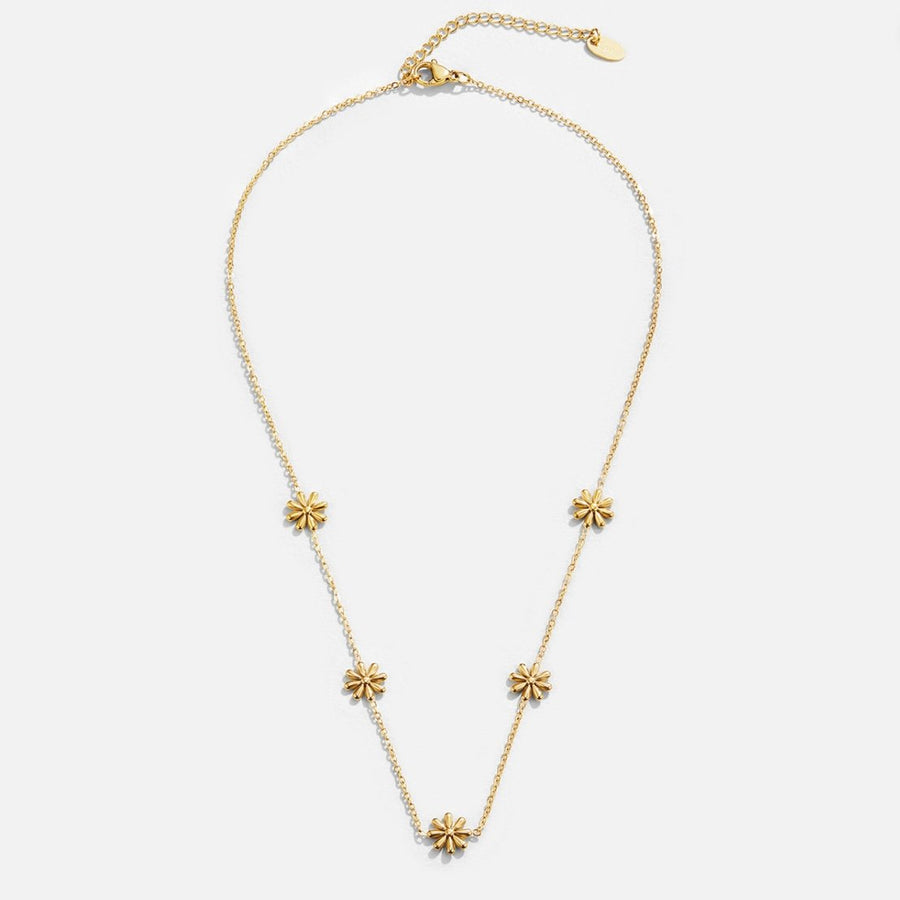 Halsband med små blommor guld – bild 8