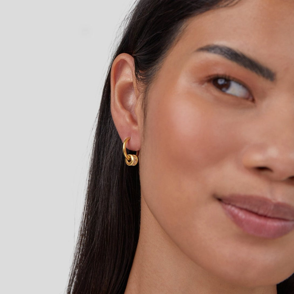 Gigi gullfargede hoops med krystaller – bilde 2
