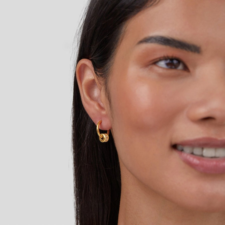 Gigi gullfargede hoops med krystaller – bilde 6