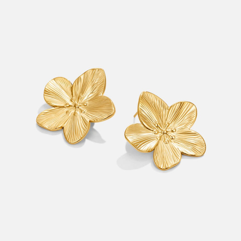 Blomörhängen guld