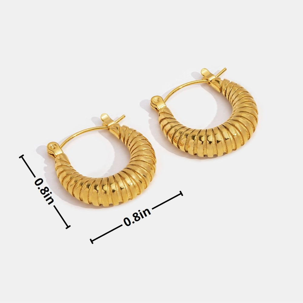 Mia gullfargede halvmåneformede hoops – bilde 4