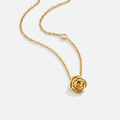 Halsband med roshänge guld