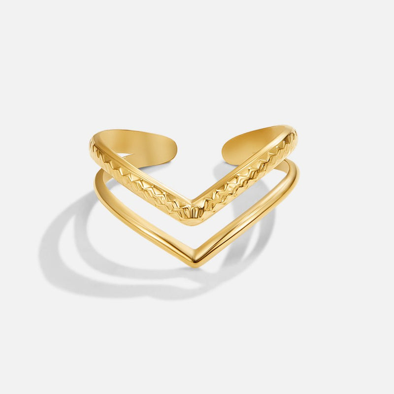Harper lagdelt wrap-ring