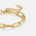 Jihan armband med grov kedja guld