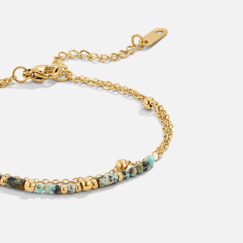 Lagrat armband med natursten
