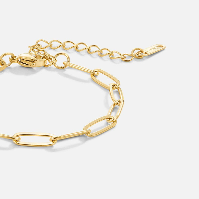 Armband med gemkedja guld