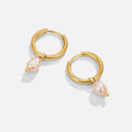 Bella hoops med rosa ferskvannsperler