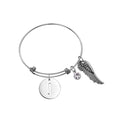 Bracelet aile d’ange gardien à initiale