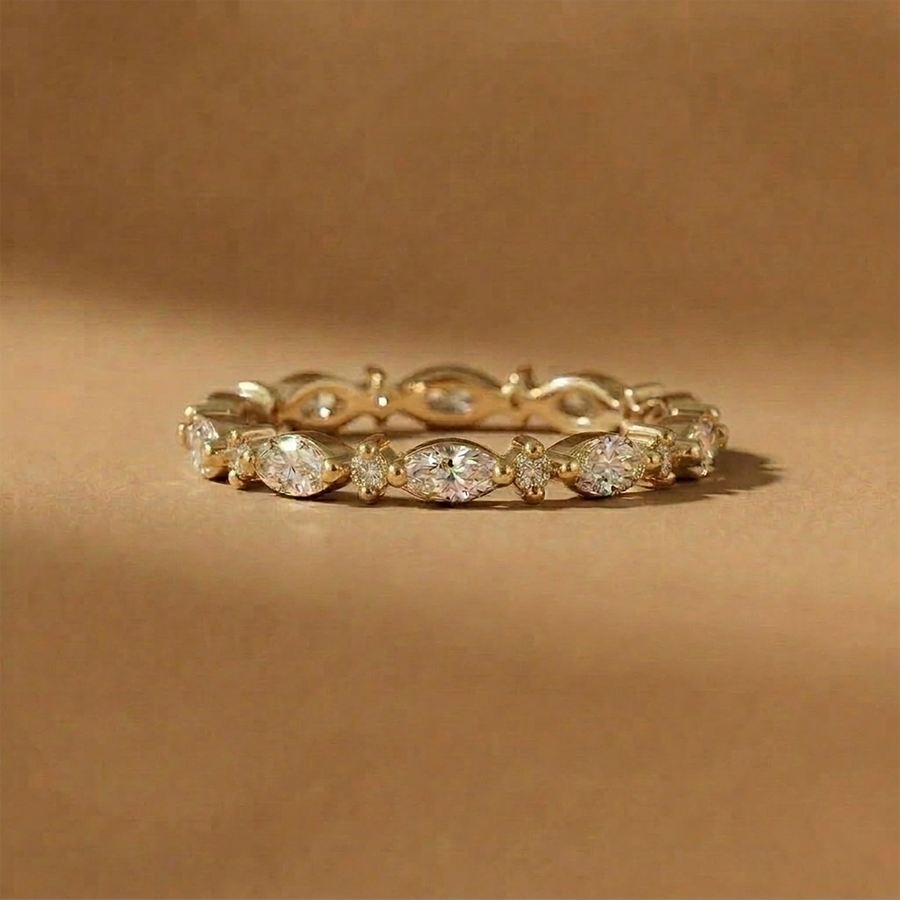 Marquis Gemstone Stacking Ring