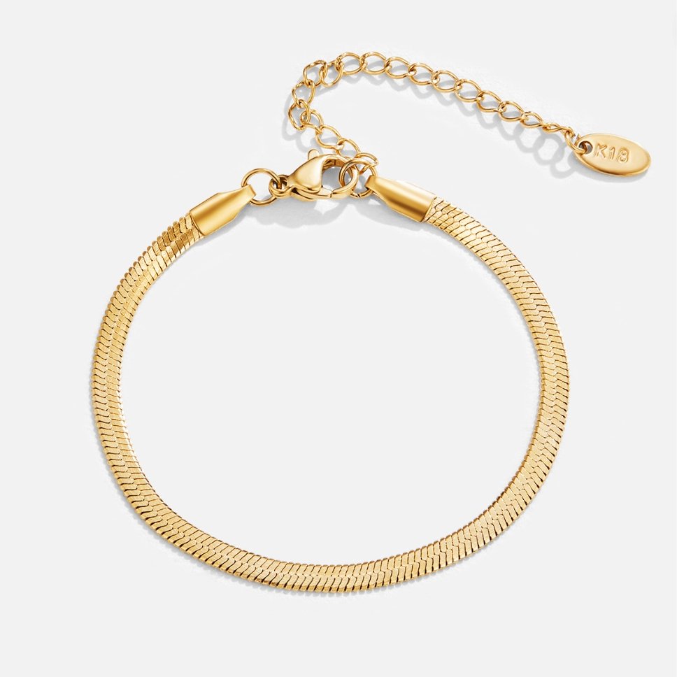 Sarya gullfarget slangekjede-armbånd – bilde 3