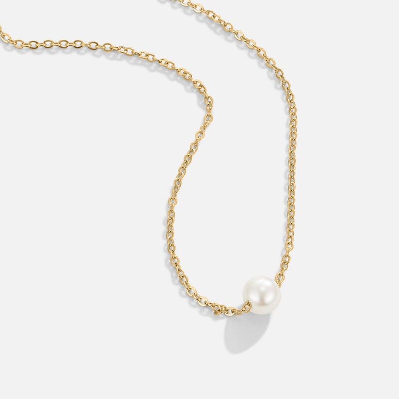 Halsband med solitärpärla guld