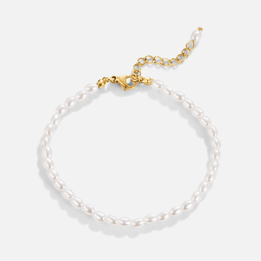 Temi guldpläterat armband med konstpärla – bild 4