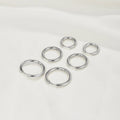Trio med ringøredobber i sølv