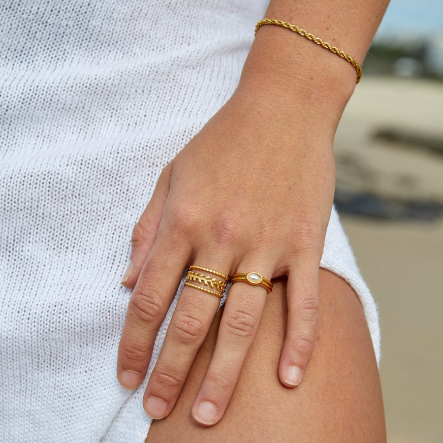 18K gullbelagt vridd armbånd – bilde 7