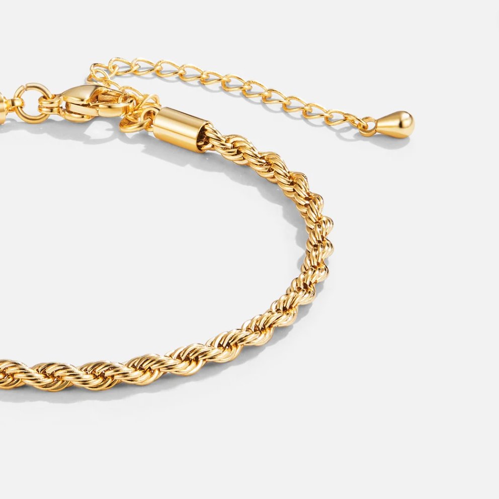 18K gullbelagt vridd armbånd