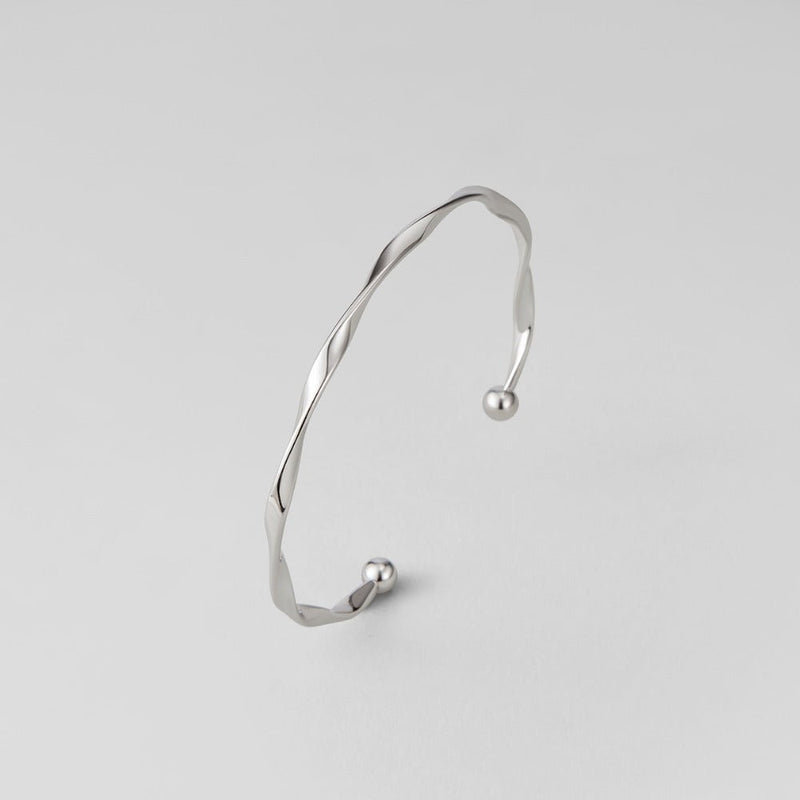 Imari sølvfarget tvunnet armring
