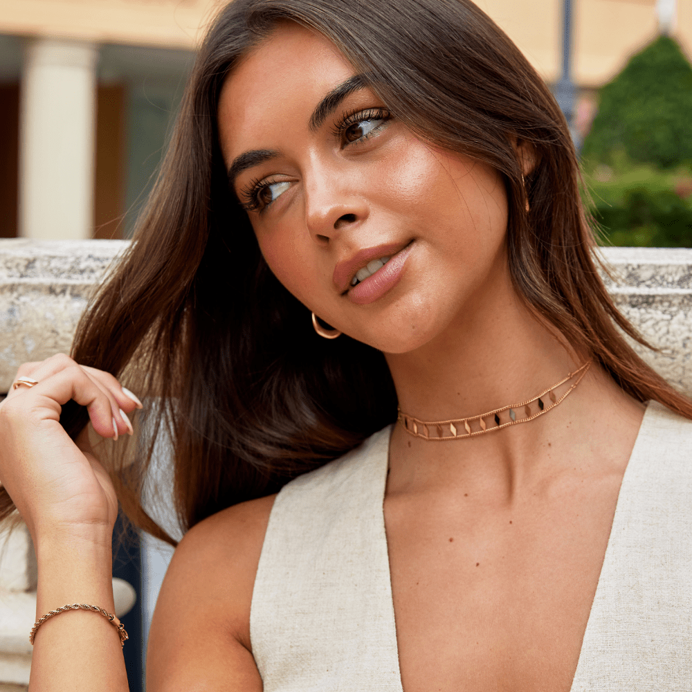 Zara gullfarget choker i 18K gullbelagt rustfritt stål